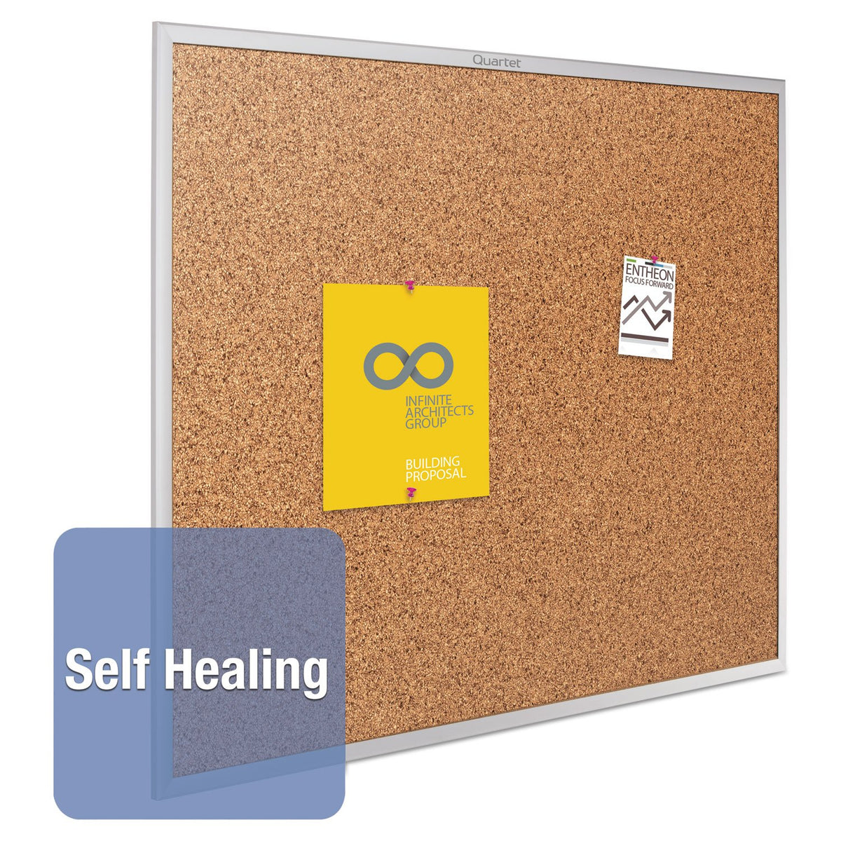 Quartet 2303 Cork Board, 3/4-Inch Frame Face, 3-Ft x2-Ft, Aluminum Frame