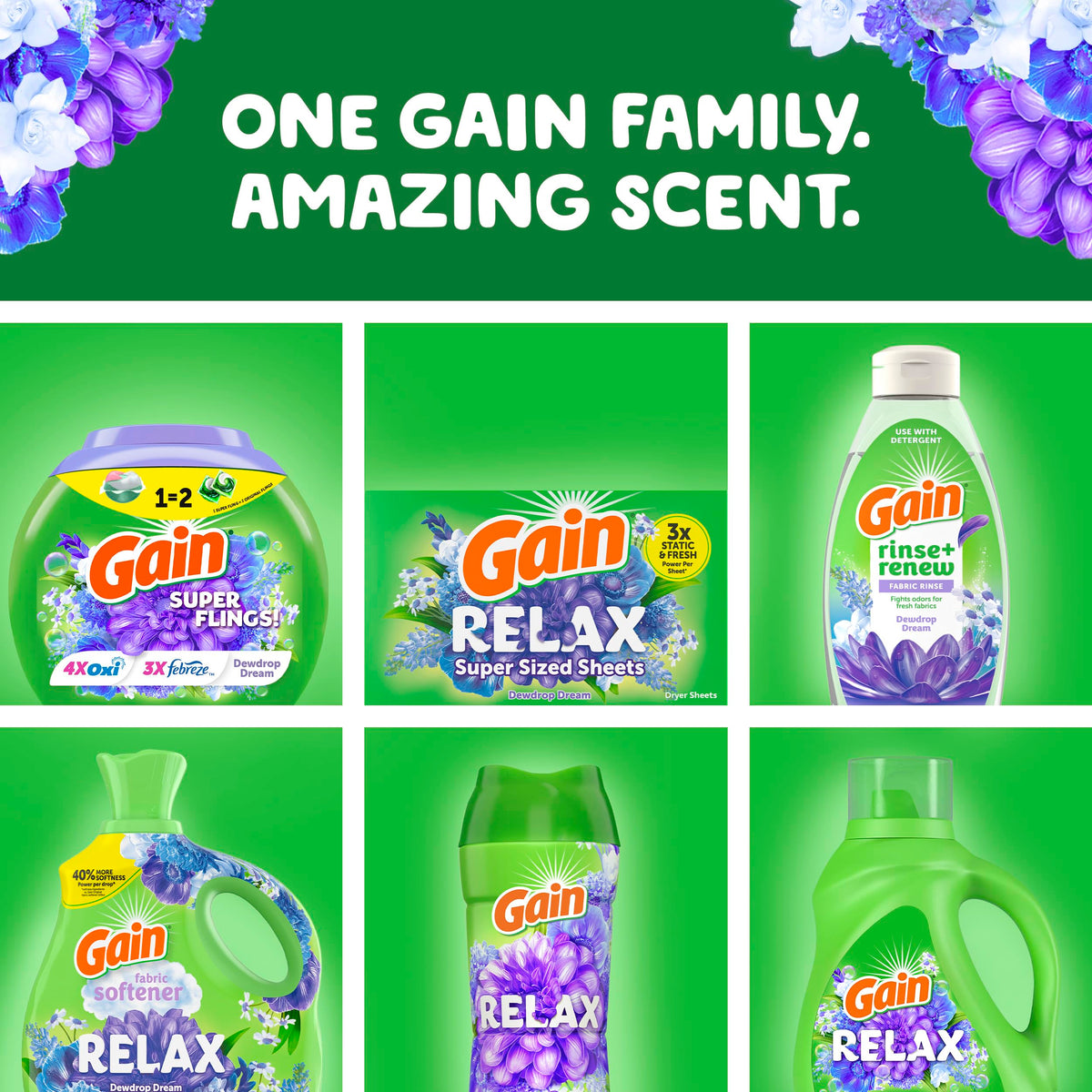 Gain Liquid Laundry Detergent, Relax, HE Compatible, 113 fl oz, 78 Loads