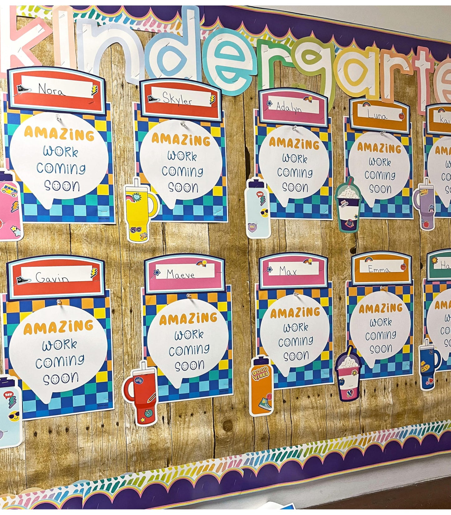 Carson Dellosa Pre-Punched We Stick Together 45-Piece Our Work is Amazing Bulletin Board Set, Student Work Display Headers, Shooting Stars, Motivational Cutouts for Bulletin Board and More