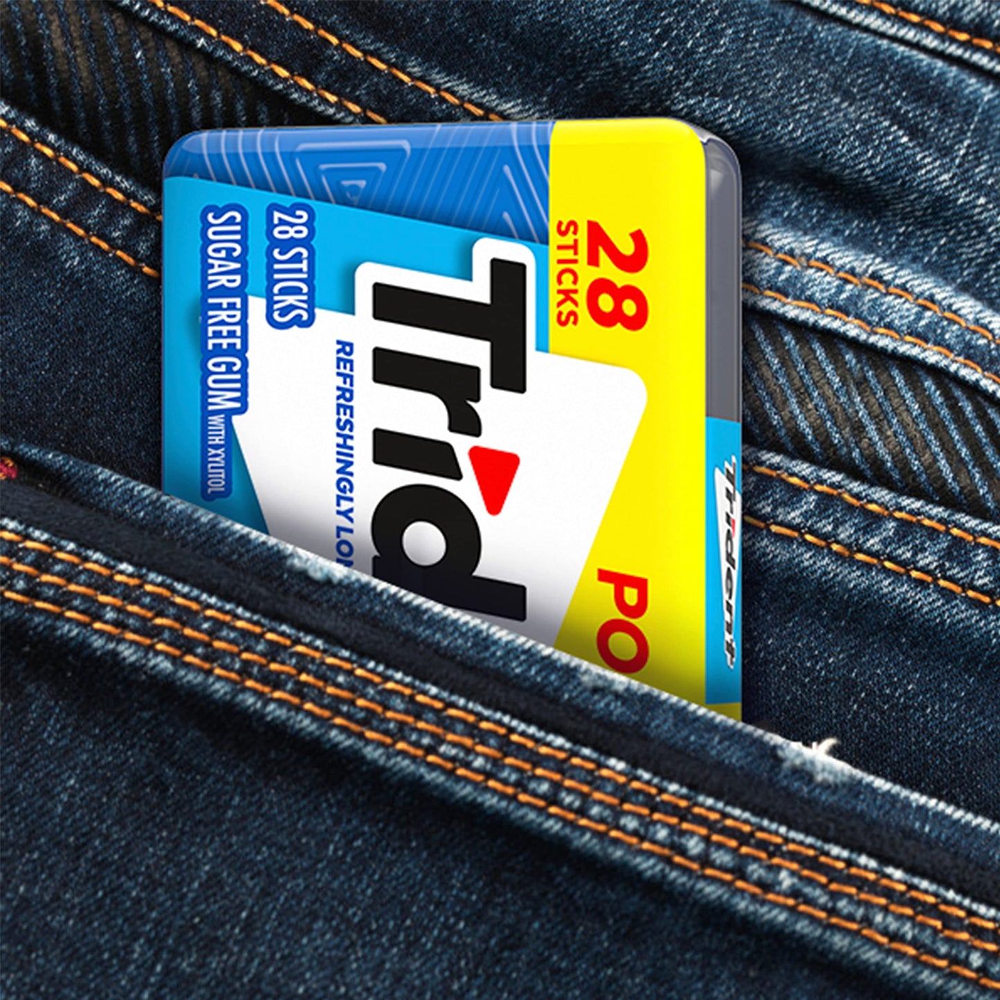 Trident Original Flavor Sugar-Free Chewing Gum, 6 Pocket Packs of 28 Pieces (168 Total Pieces)