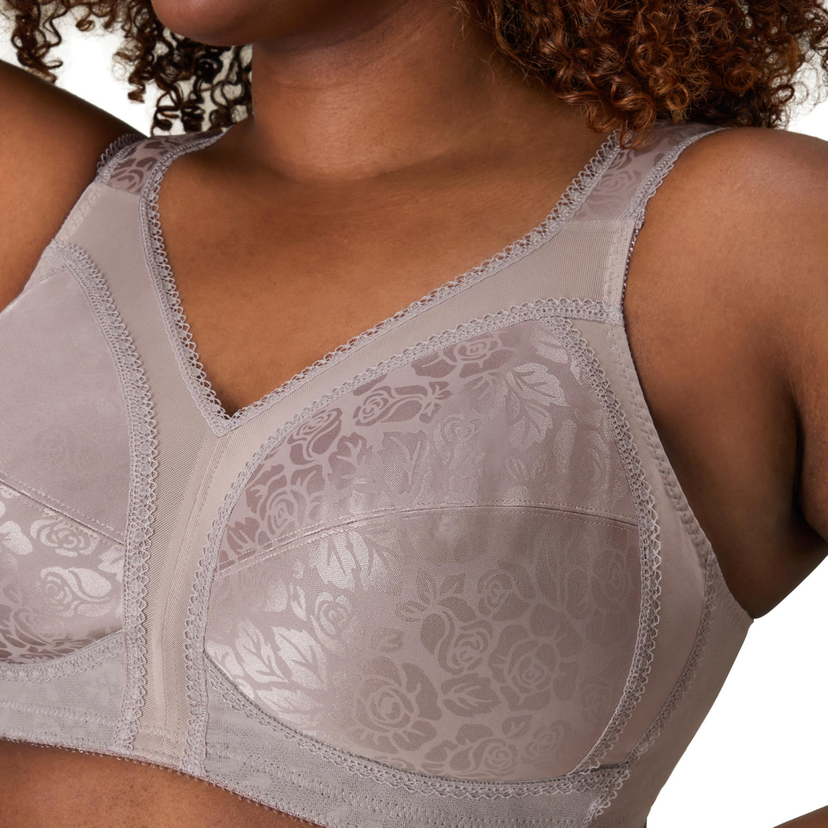 PLAYTEX Womens 18 Hour Comfort-strap Wireless Bra, Full-coverage With 4-way Trusupport, Single & 2-pack Bras, Warm Steel, 36D US