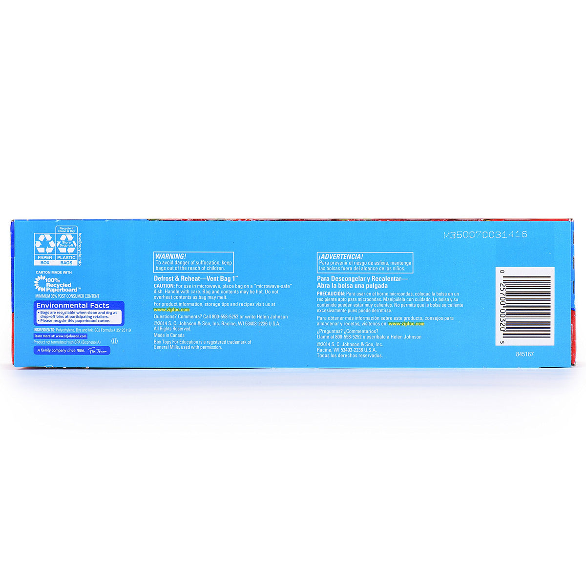 Ziploc Storage Bag, Gallon, 38 Count