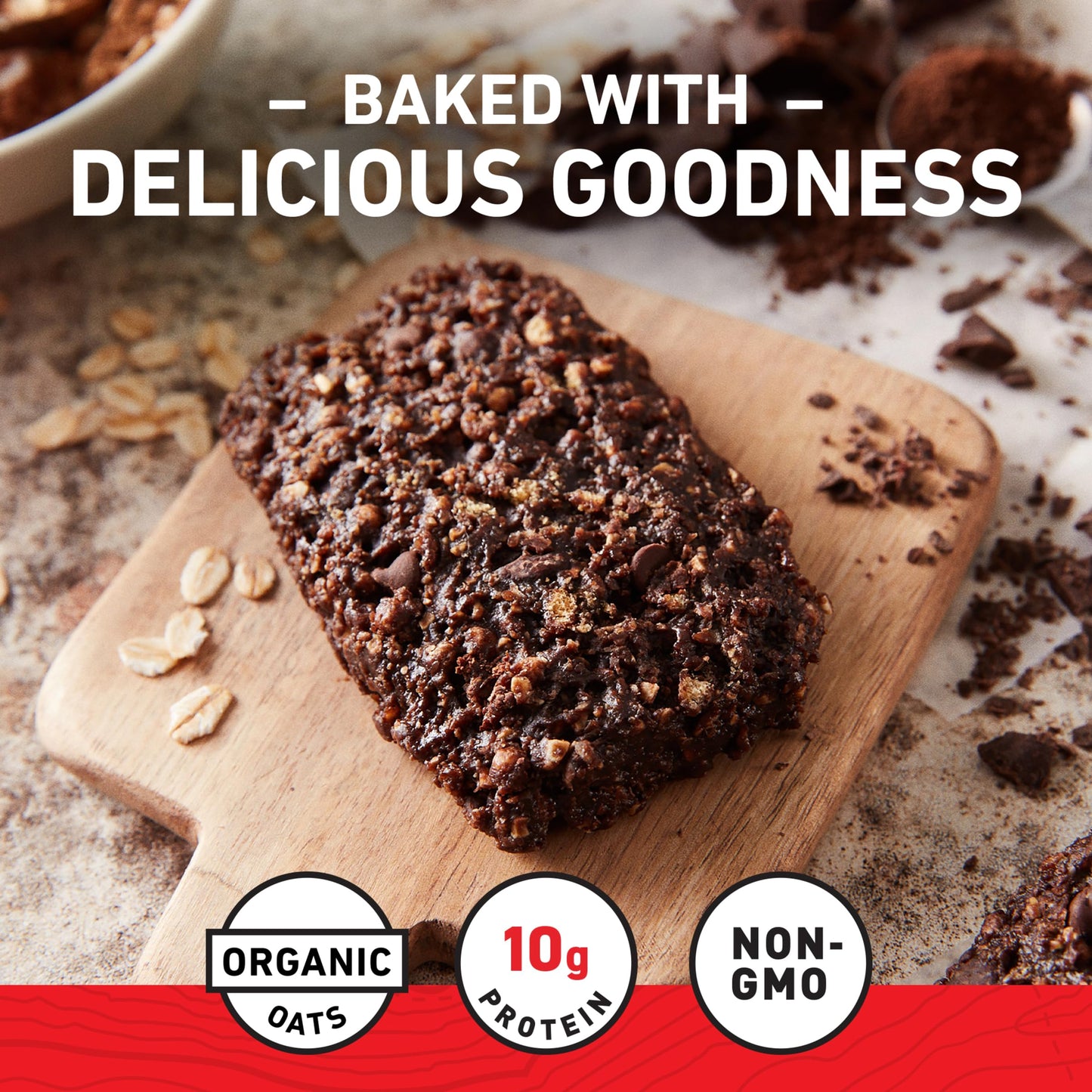 CLIF BAR - Chocolate Brownie Flavor - Made with Organic Oats - Energy Bars - Non-GMO - Plant Based Protein Bars (12 Pack)