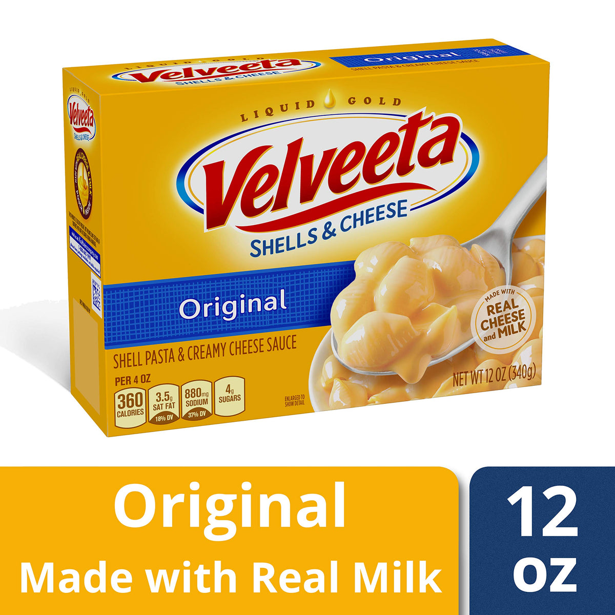 Velveeta Shells & Cheese Dinner, 12-Ounce Boxes (Pack of 6)