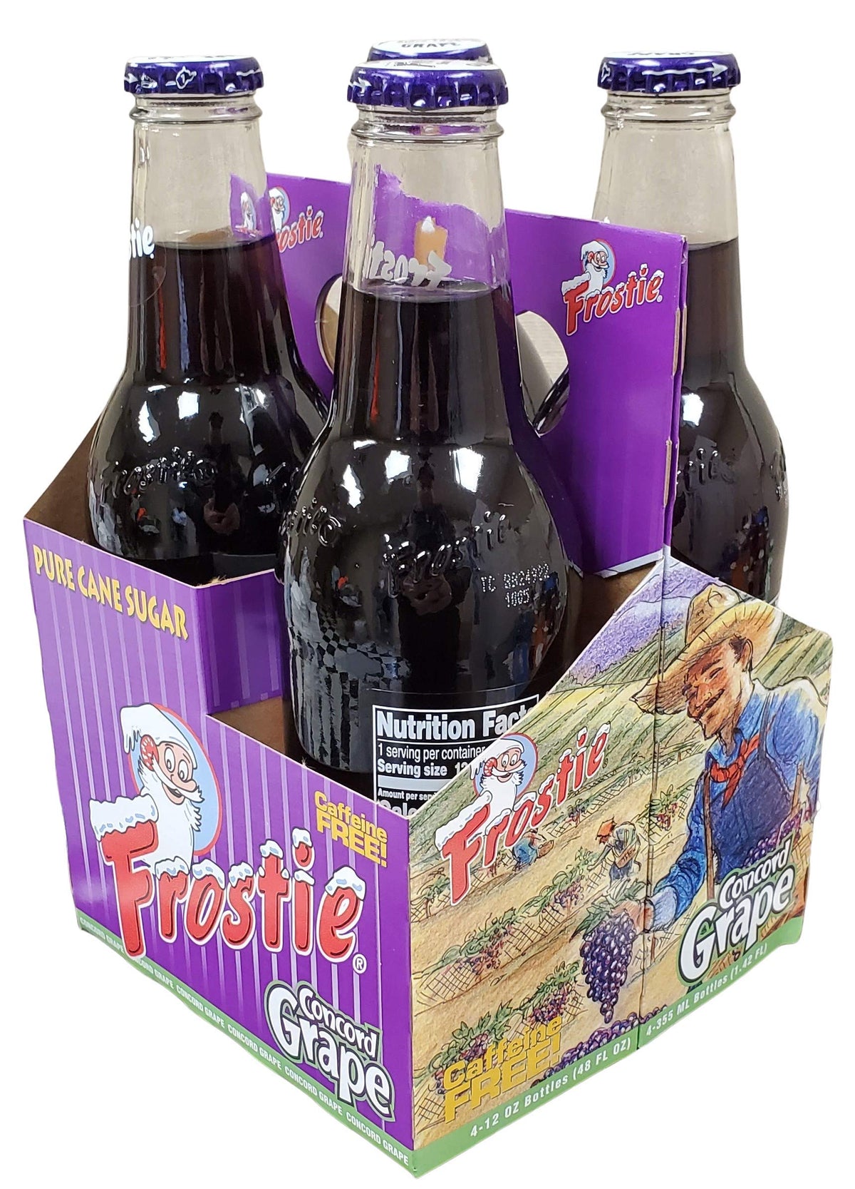 Frostie Soda 12 Ounce Glass Bottles (Grape, 4)
