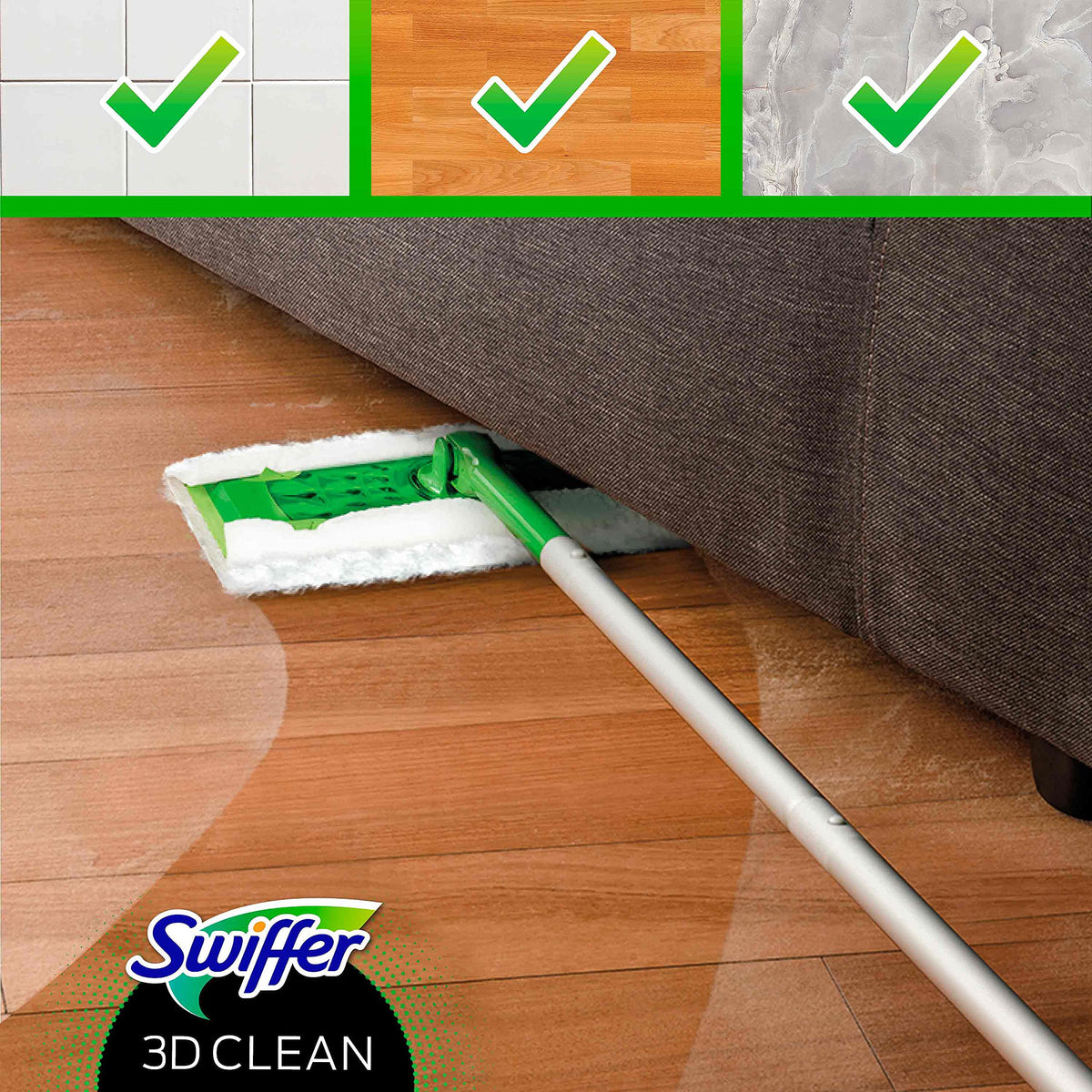 Swiffer 3D Dust Catcher Mop Starter Kit 4 Dry Wipes/2 Wet Wipes