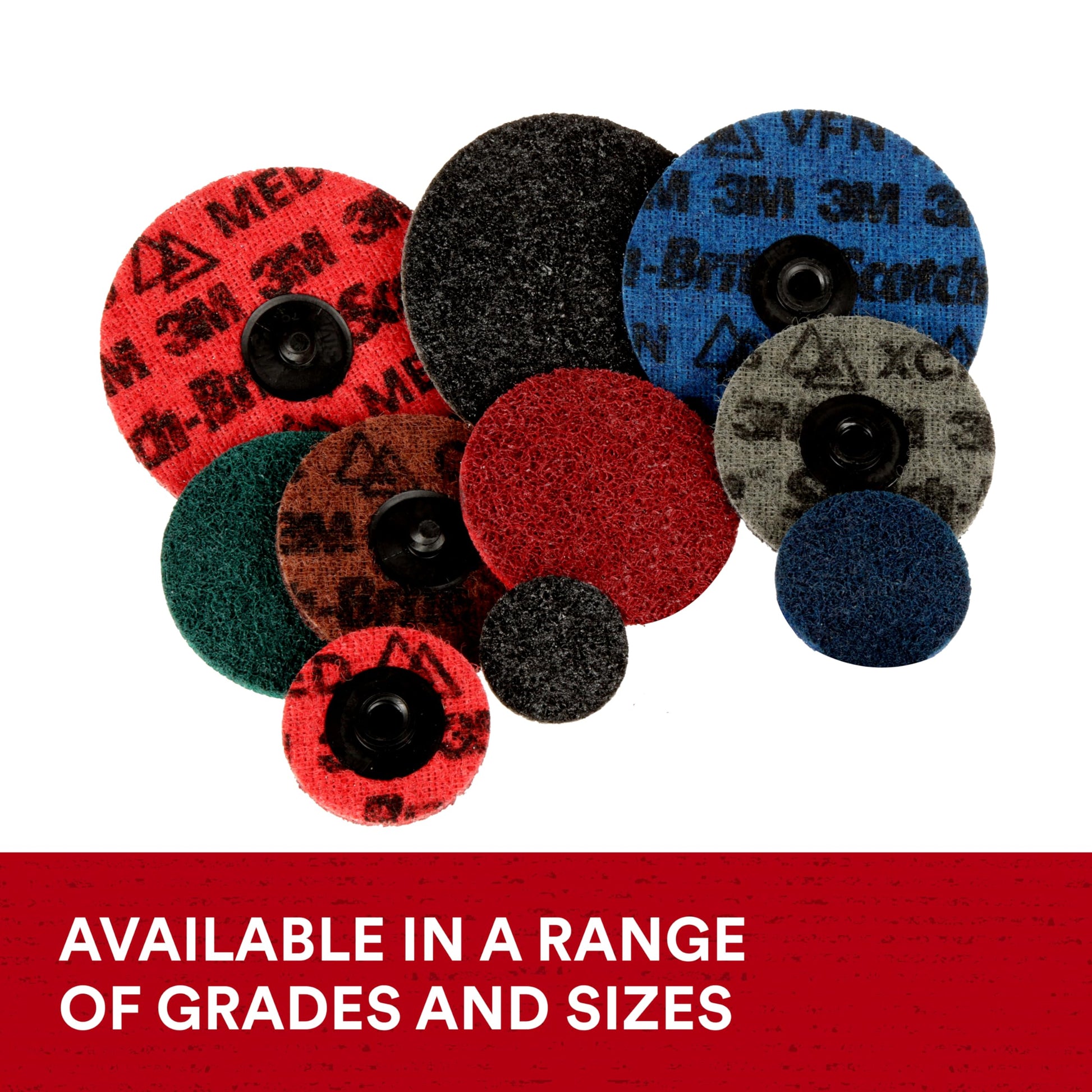 3M Scotch-Brite Precision Surface Conditioning Disc, Roloc TR, Coarse, Ceramic, Nonwoven Fiber, Easy Change, 2 in, 1000/Case, Bulk