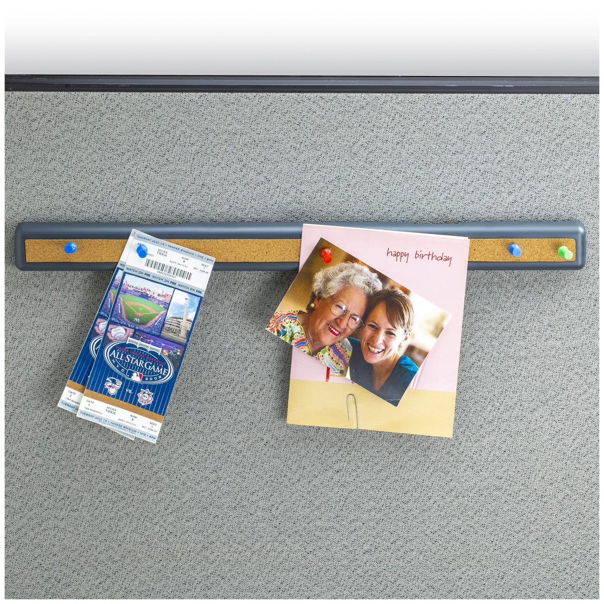 Officemate Verticalmate Cork Bar, Slate Gray (29212)