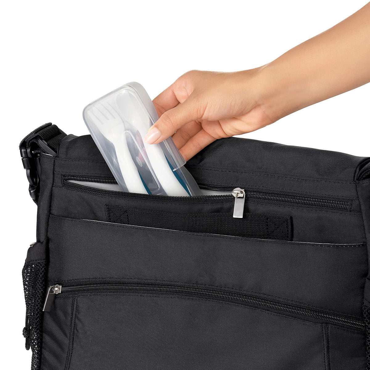 OXO Tot On The Go Fork & Spoon Training Set with Travel Case - Navy