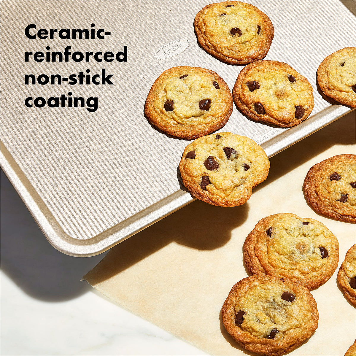 OXO Good Grips Non-Stick Pro Bakeware Cookie Sheet Gold 12.25-in x 17-in