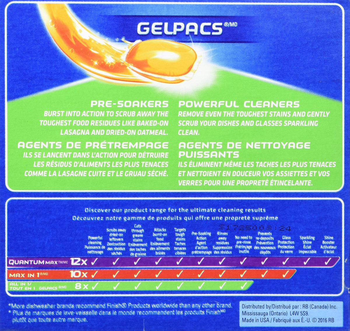 Finish Gelpacs Scent Automatic Dishwasher Detergent, Orange, 25 Count