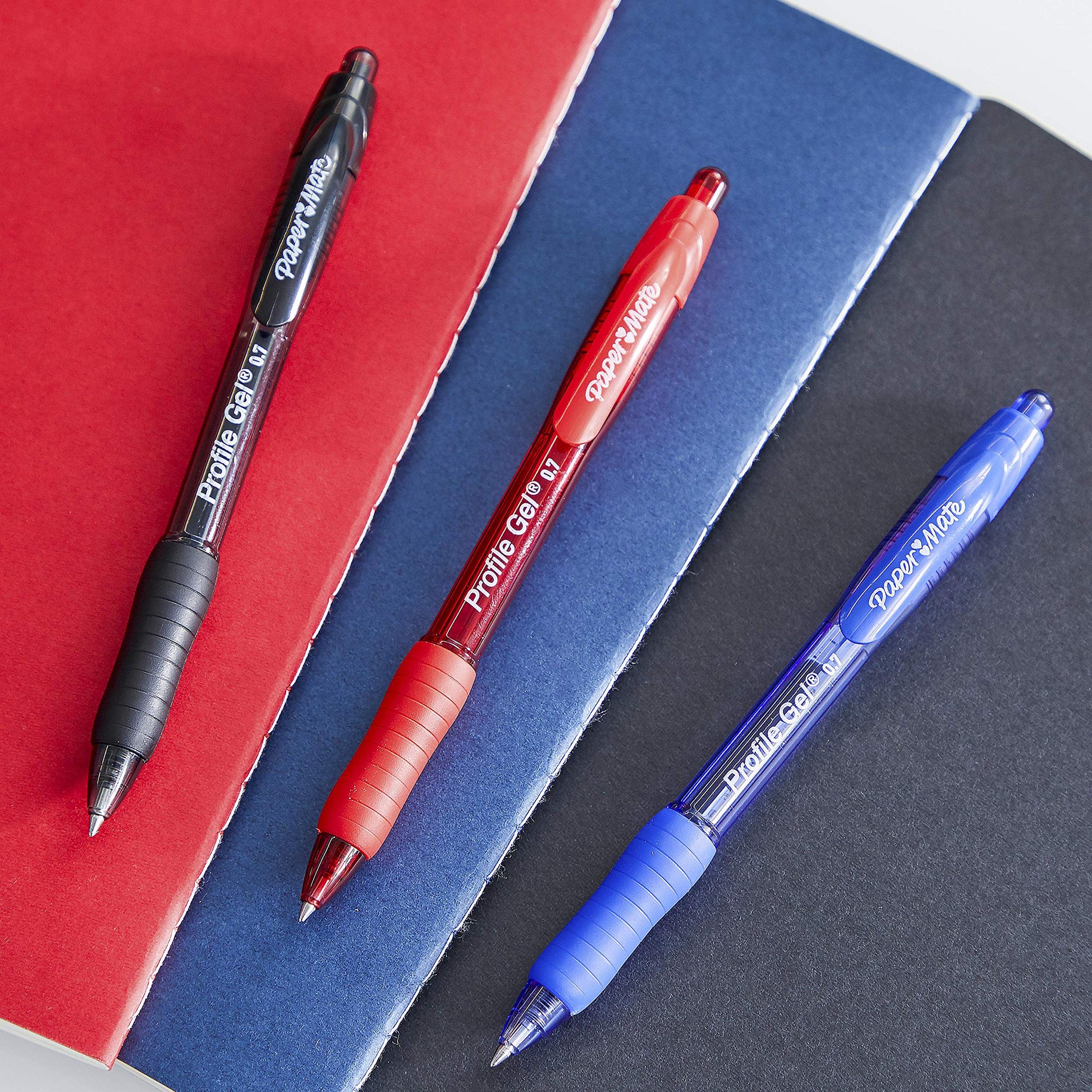 Paper Mate Gel Pen, Profile Retractable Pen, 0.7mm, Red, 12 Count