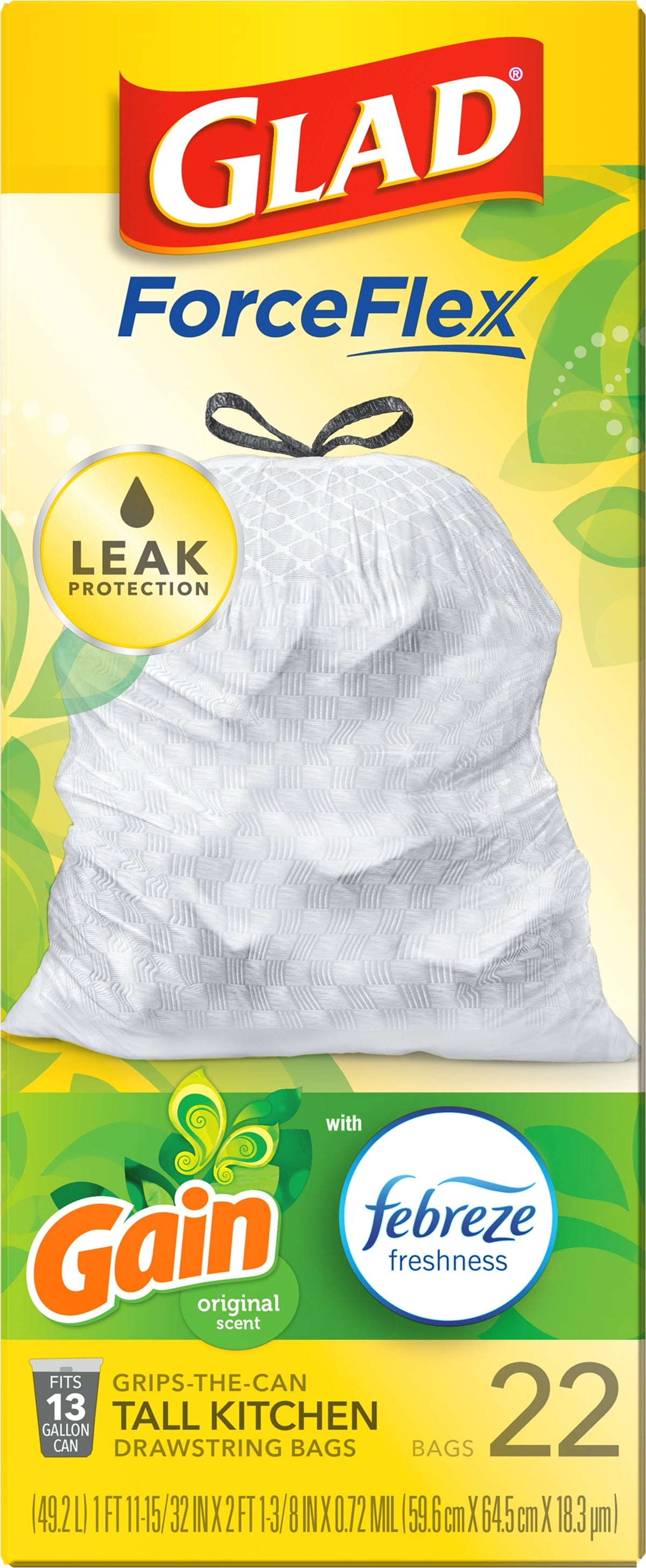 Glad ForceFlex Drawstring Odor 13 g 6/34c product image 1