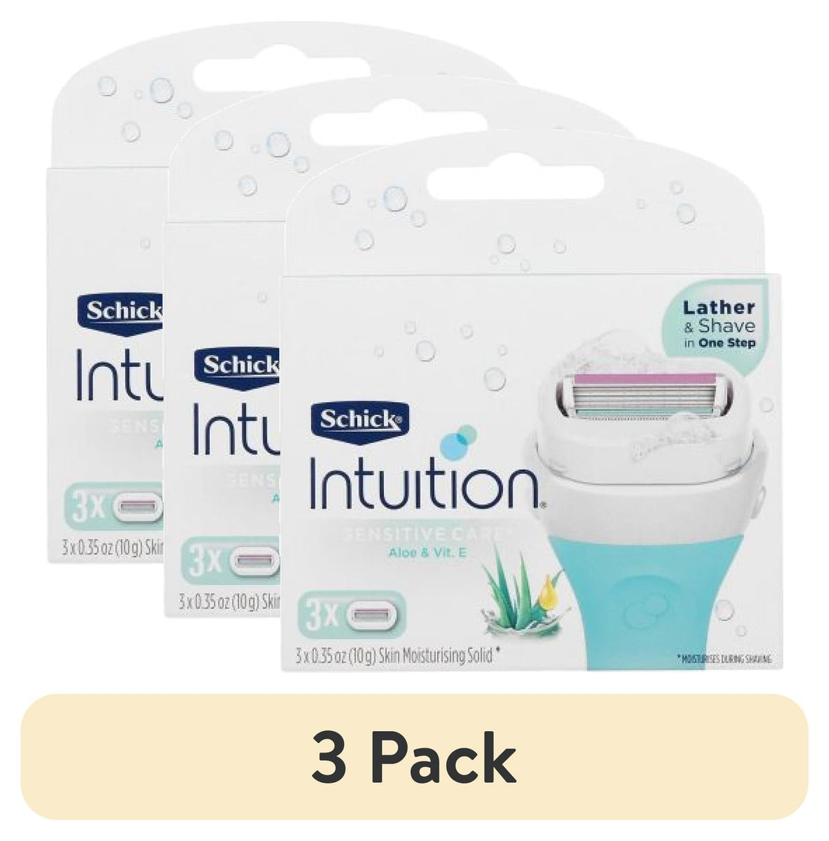 Schick Intui Nat 4bld 3 pk Sensitive product image 1