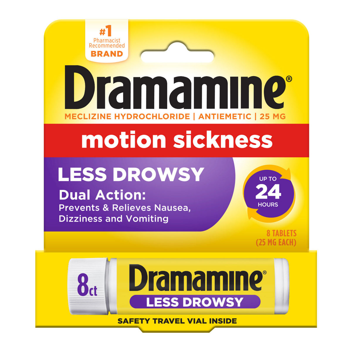 Dramamine Tabs 8 ct Less Drowsy product image 1