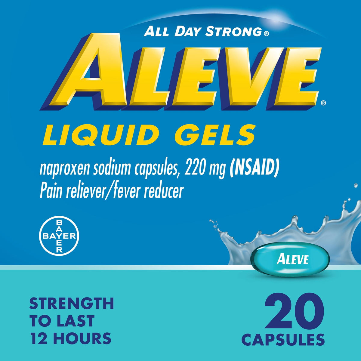 Aleve Liquid Gels 20's New Pack product image 1